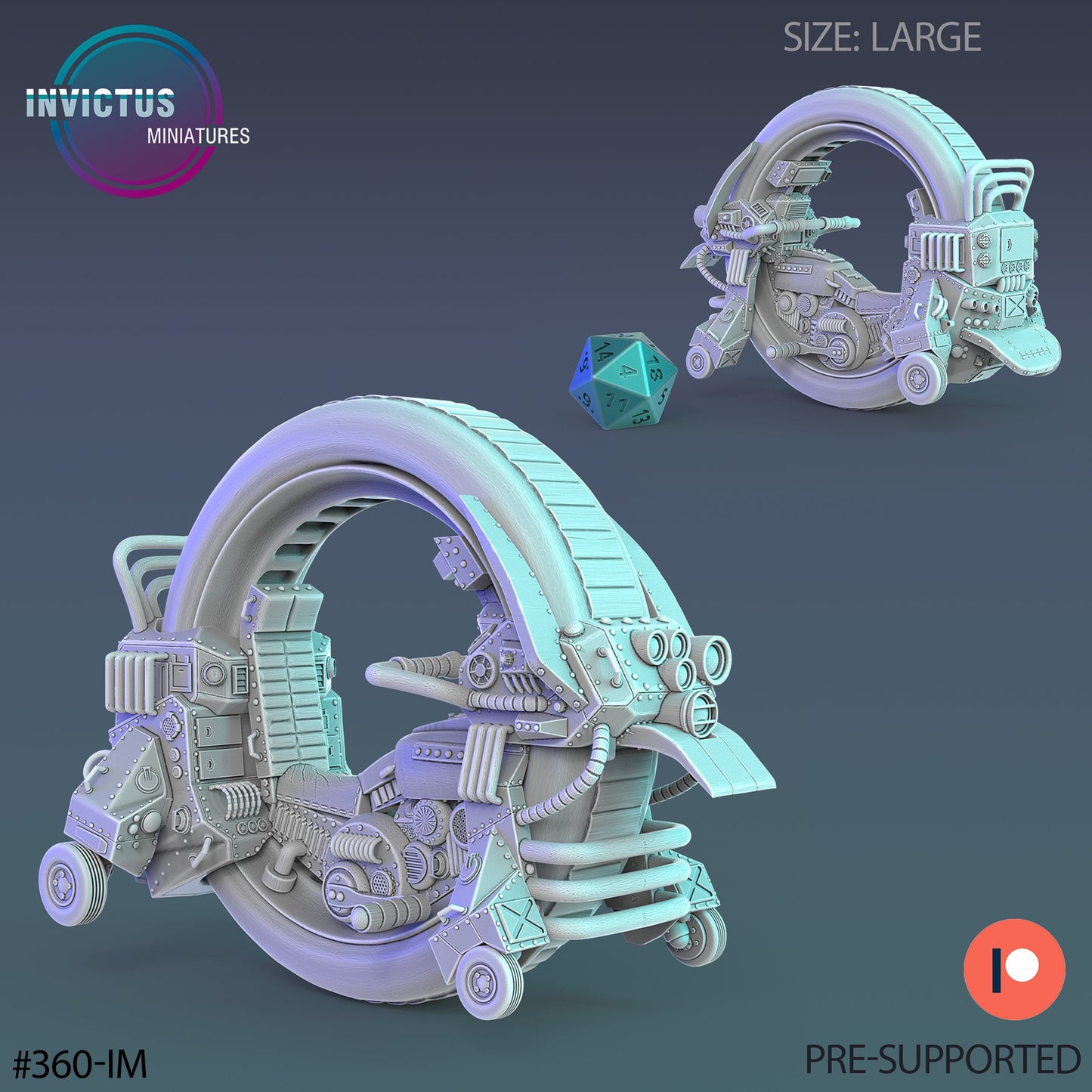 Monocycle Bike (2 Variants Available) - Invictus Miniatures