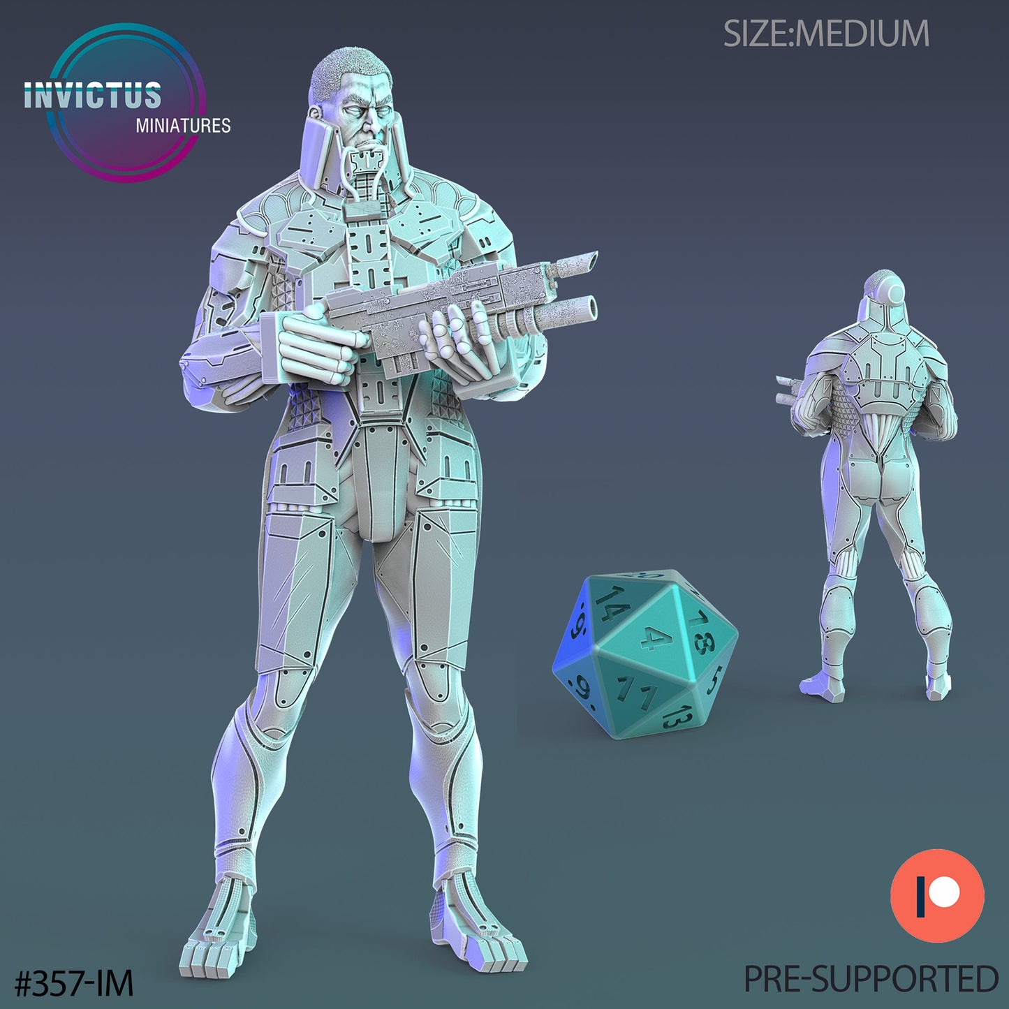 Body Guard Cyborg (3 Variants Available) - Invictus Miniatures