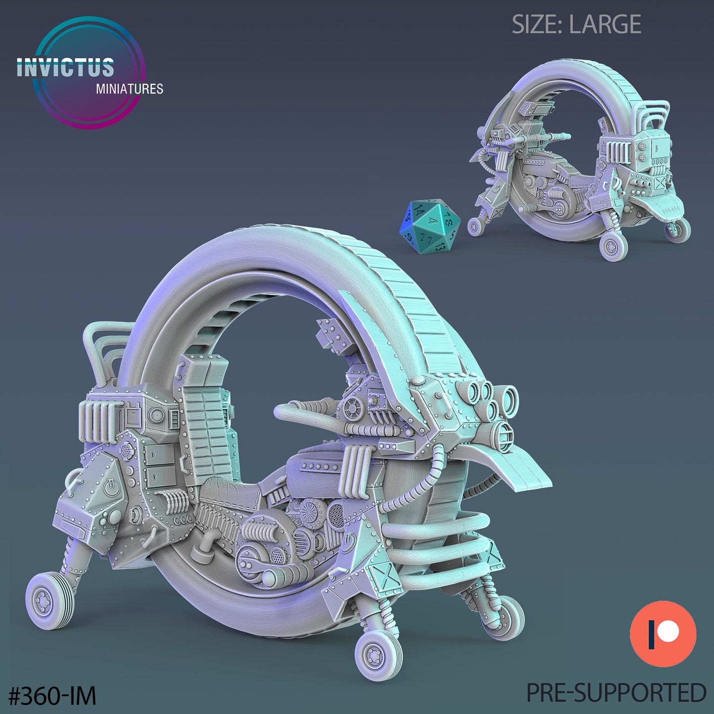 Monocycle Bike (2 Variants Available) - Invictus Miniatures