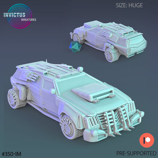 Cyber Police Car (2 Variants Available) - Invictus Miniatures