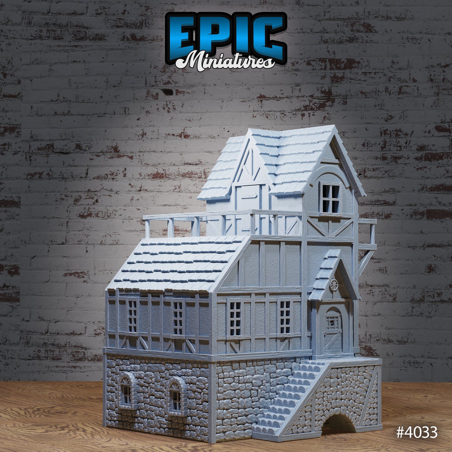 City House End, Playable Terrain Piece (2 Variants Available) - Epic Miniatures