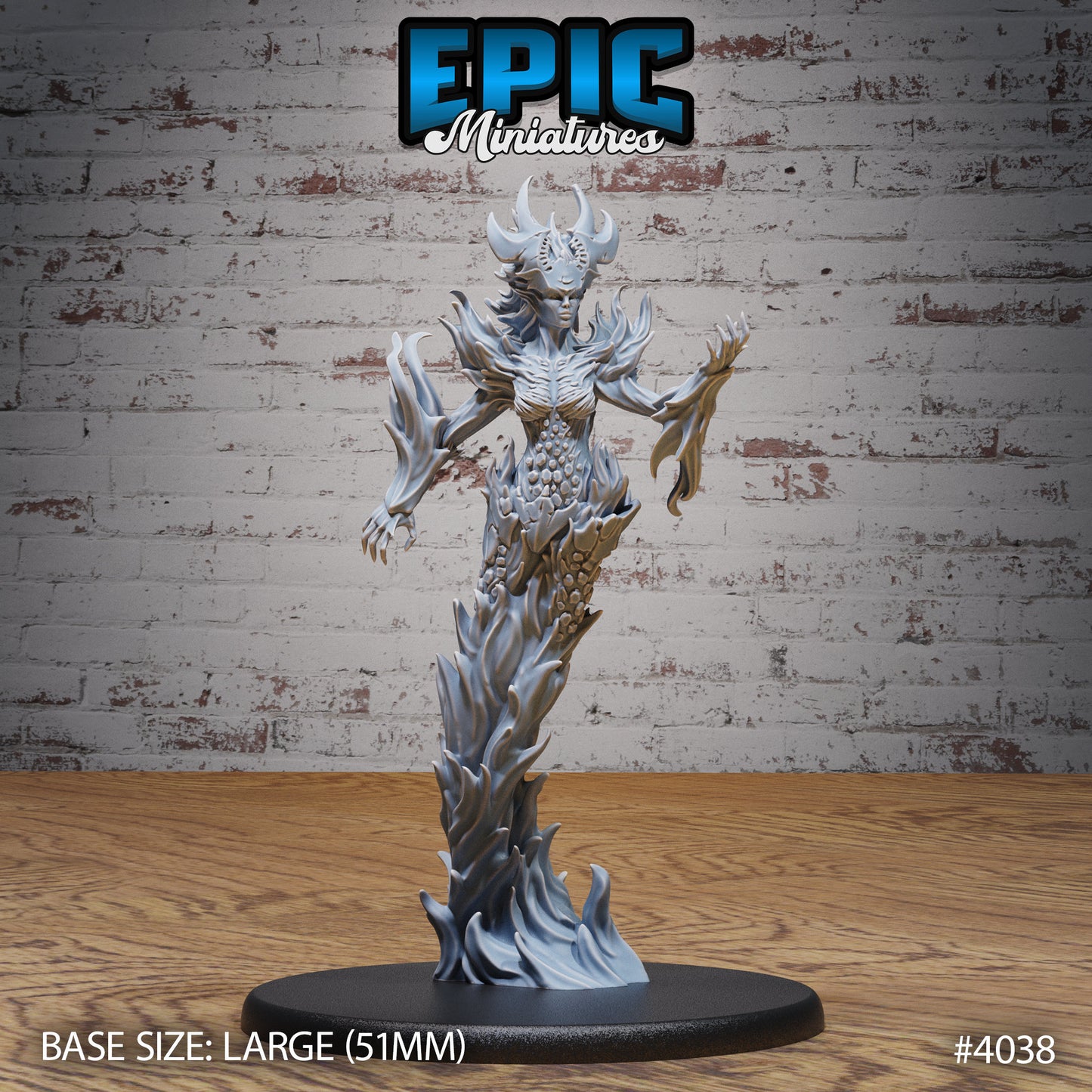 Fire Elemental, Female (3 Variants Available) - Epic Miniatures