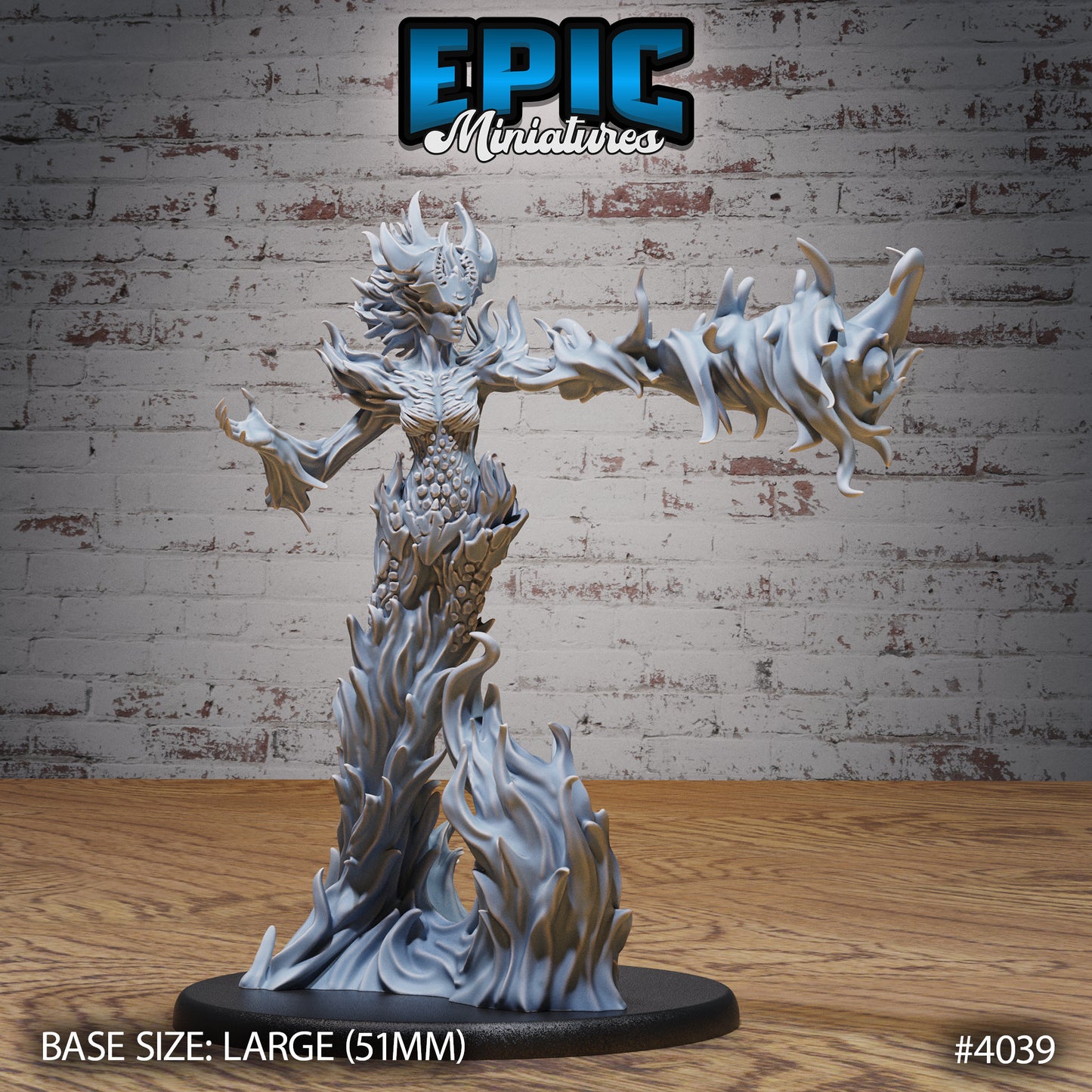 Fire Elemental, Female (3 Variants Available) - Epic Miniatures