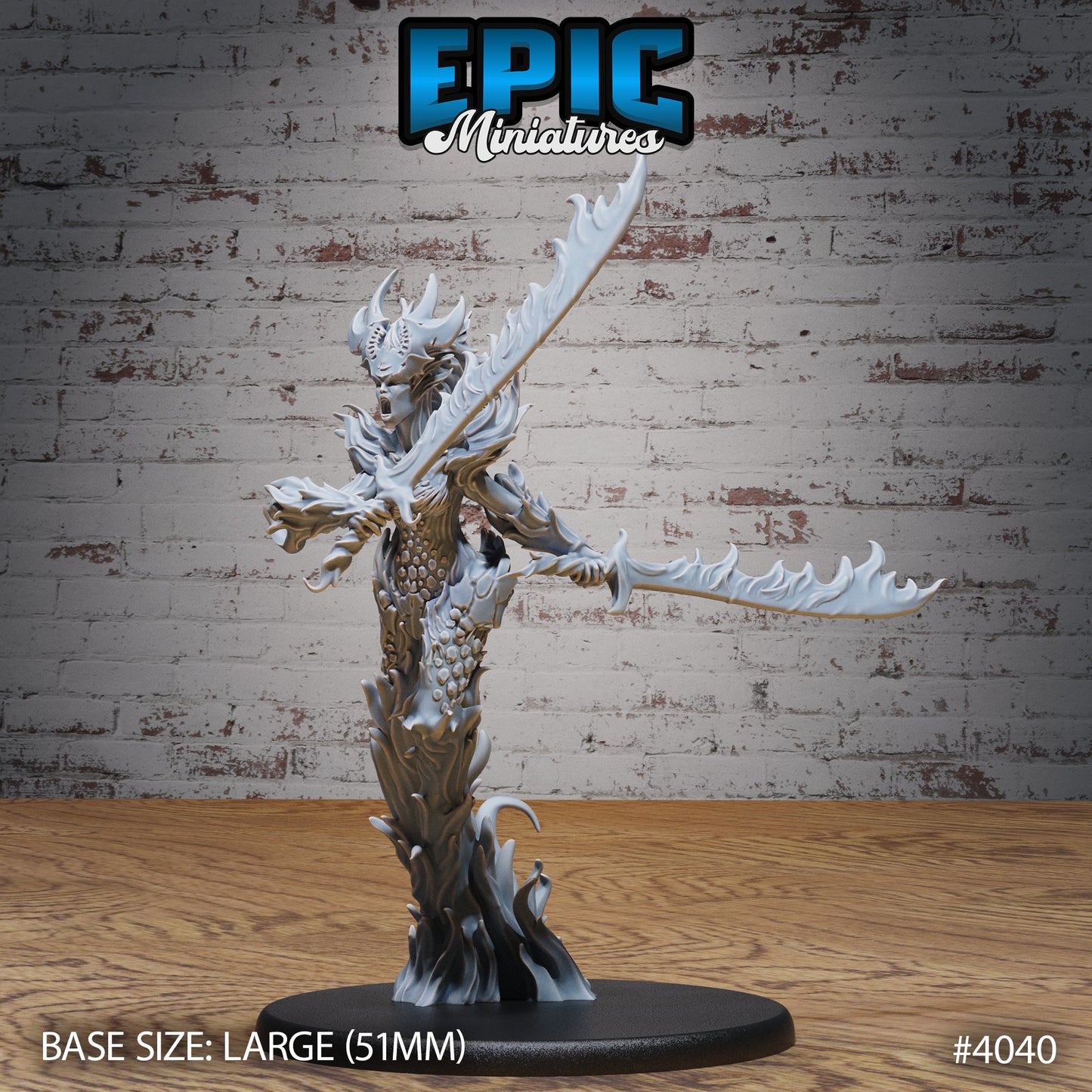 Fire Elemental, Female (3 Variants Available) - Epic Miniatures