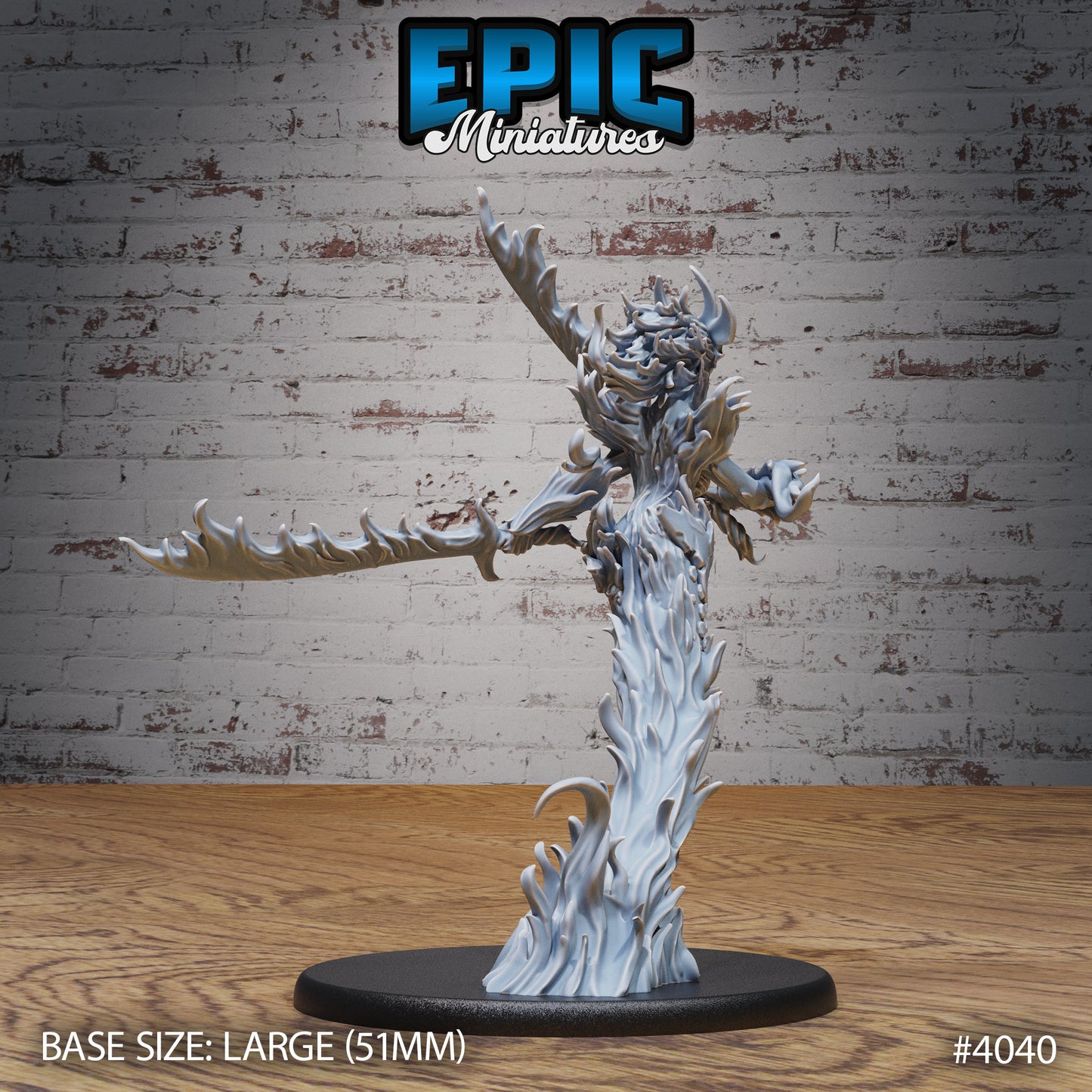 Fire Elemental, Female (3 Variants Available) - Epic Miniatures