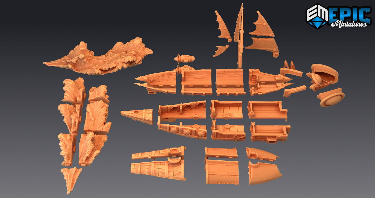 Hammer Airship, Playable Terrain Piece - Epic Miniatures