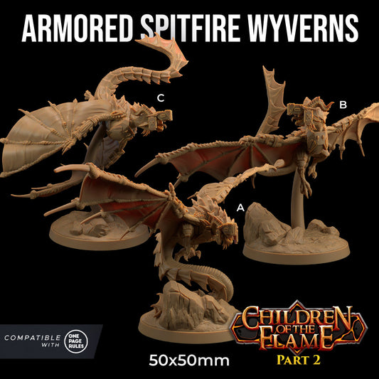 Spitfire Wyverns - Armoured (3 Variants Available) - Dragon Trapper's Lodge