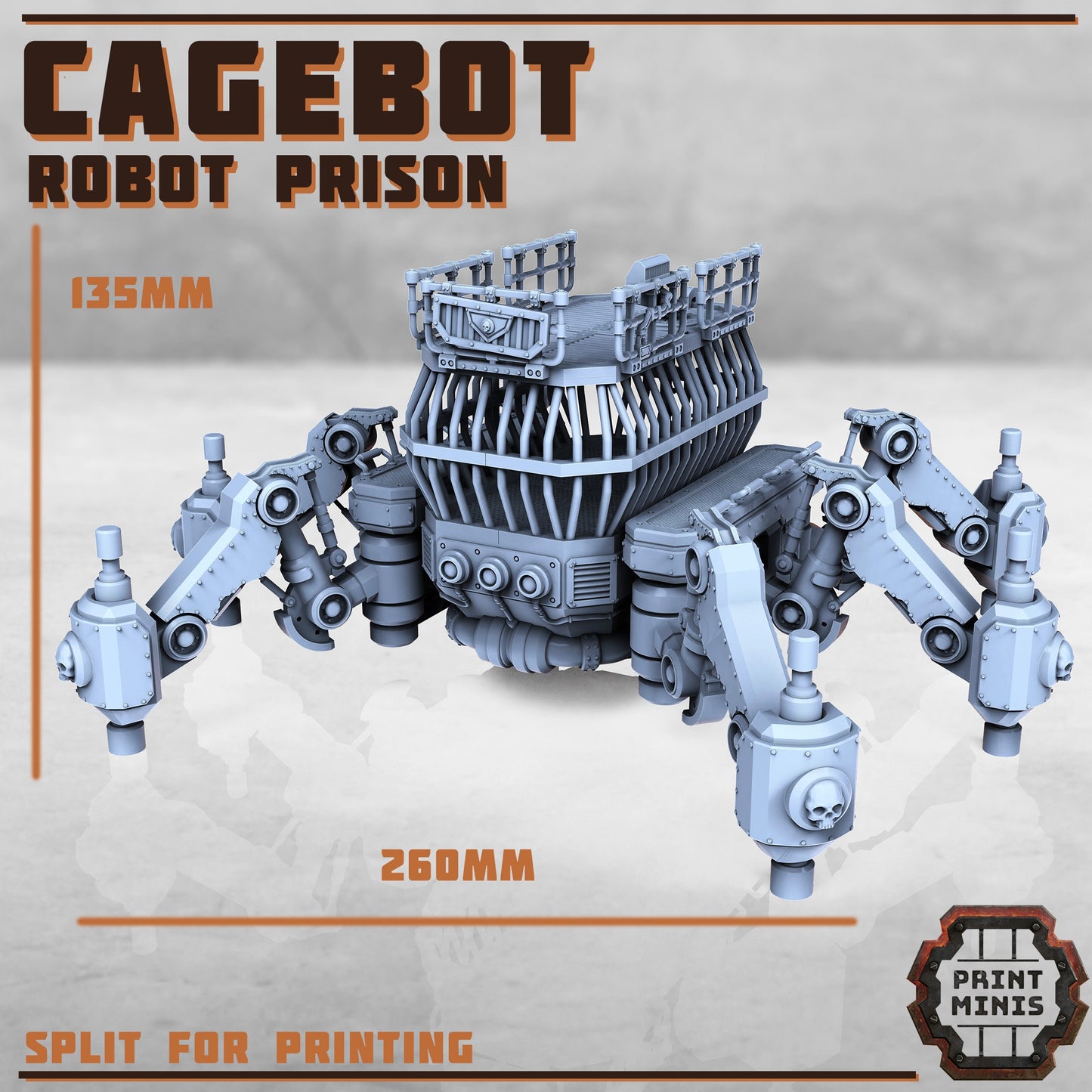 Cagebot, Robot Prison - Print Minis