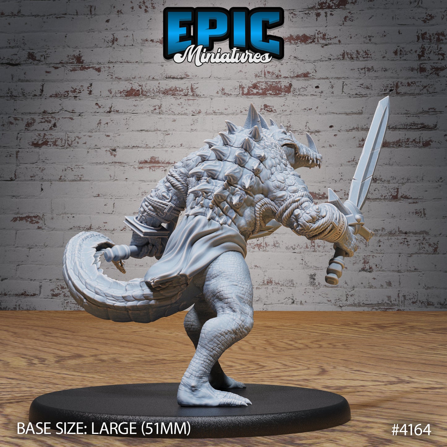 Crocodile Champion (3 Variants Available) - Epic Miniatures